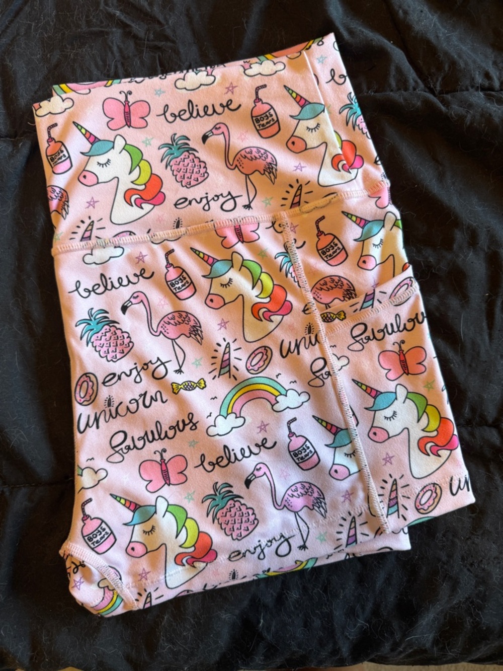 Constantly Varied Gear Pink Unicorn Rainbow Print Athletic Shorts